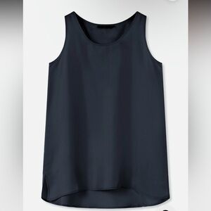 JARBO Navy 100% Silk Tank Top Blouse $348 Size 2 = US Large